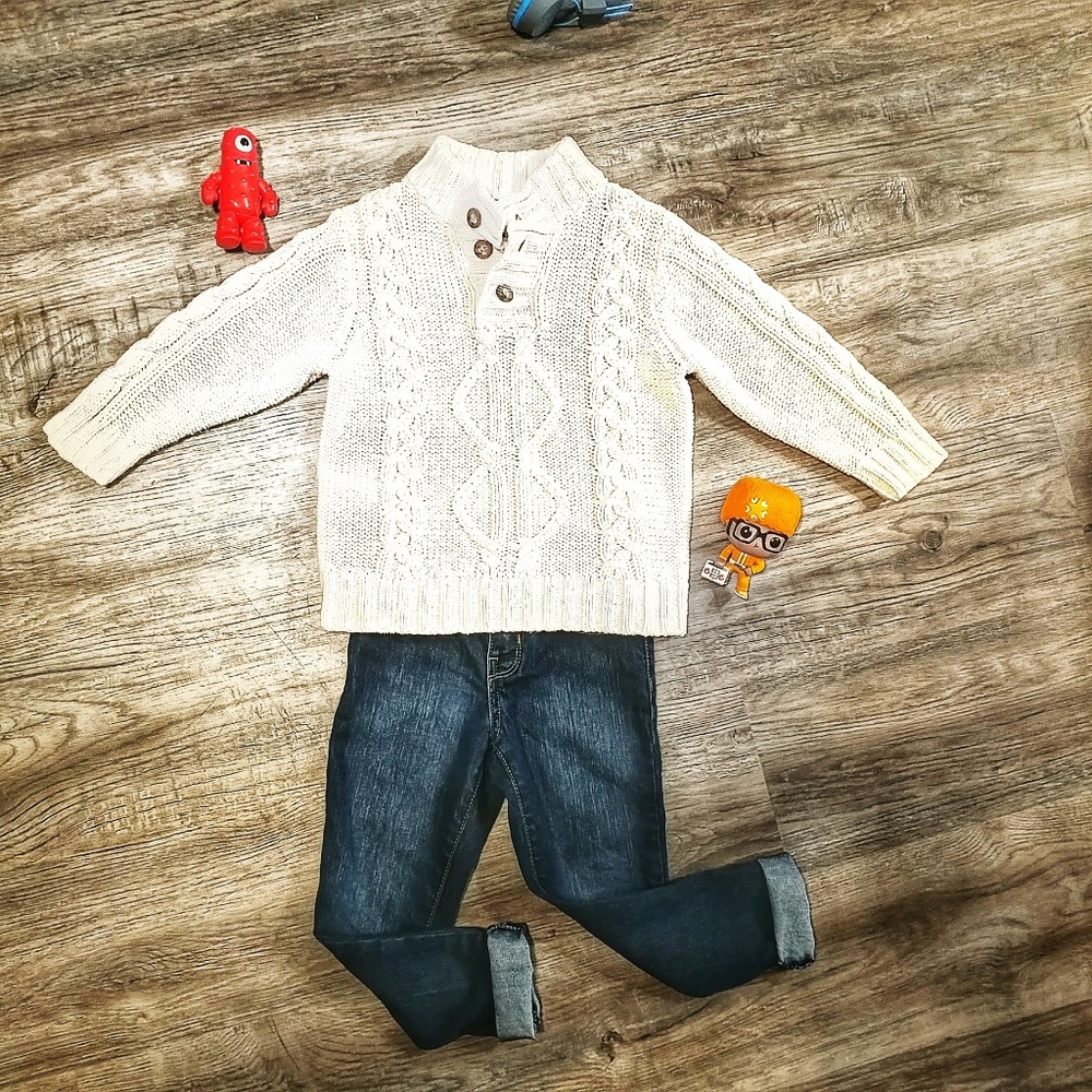 Oshkosh Ivory Knit Sweater 3T
